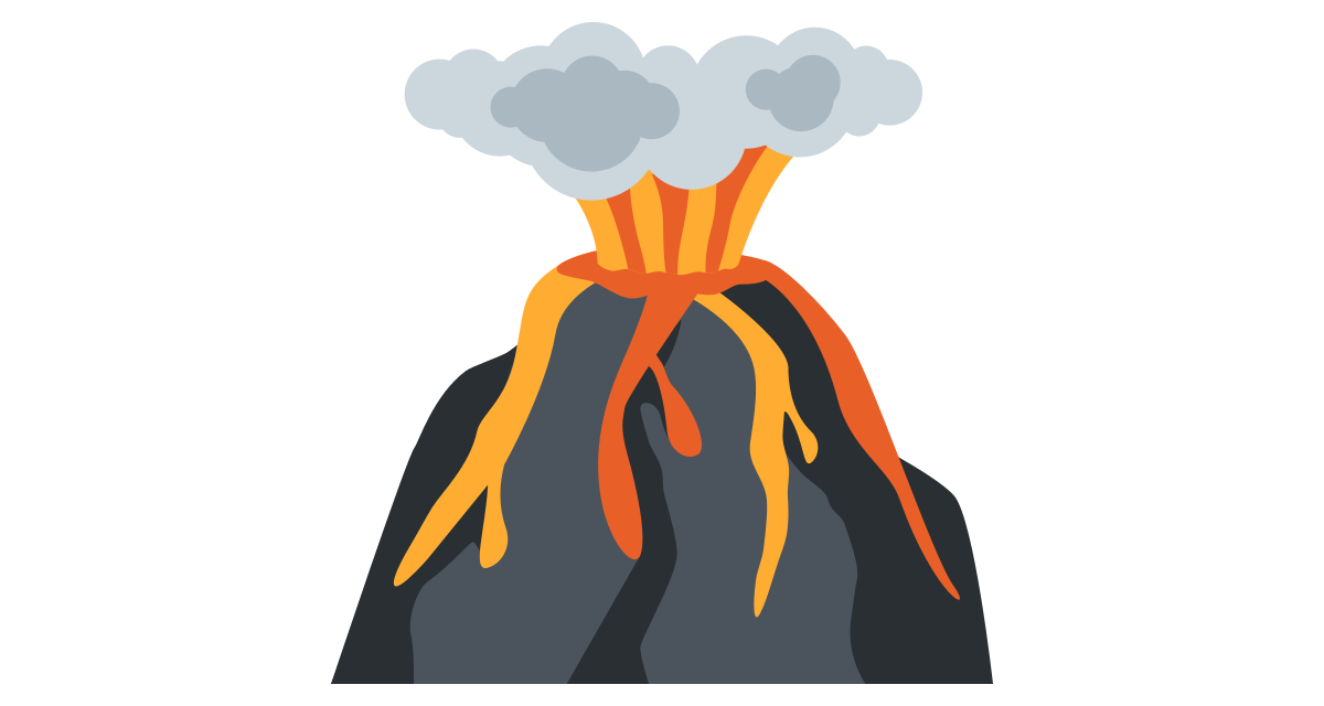 絵文字 emoji 🌋