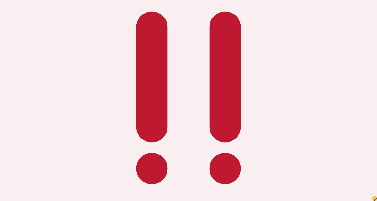 意味：二重感嘆符 絵文字 (double exclamation mark emoji
